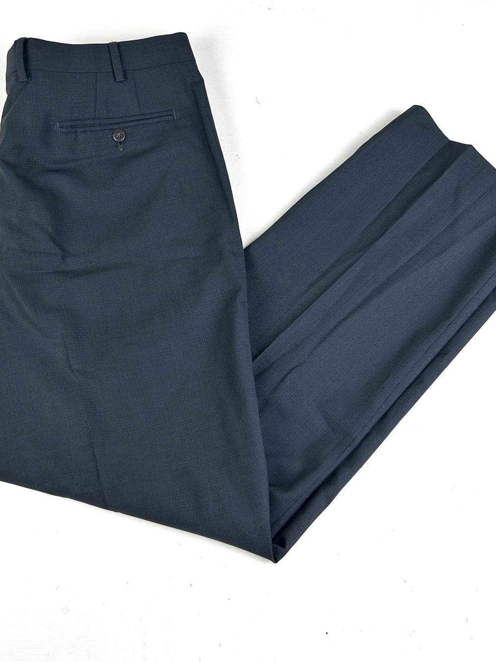 Zanella Nordstrom Pants Mens 38 X 32 Gray Flat Front Dress Trousers Wool Italy